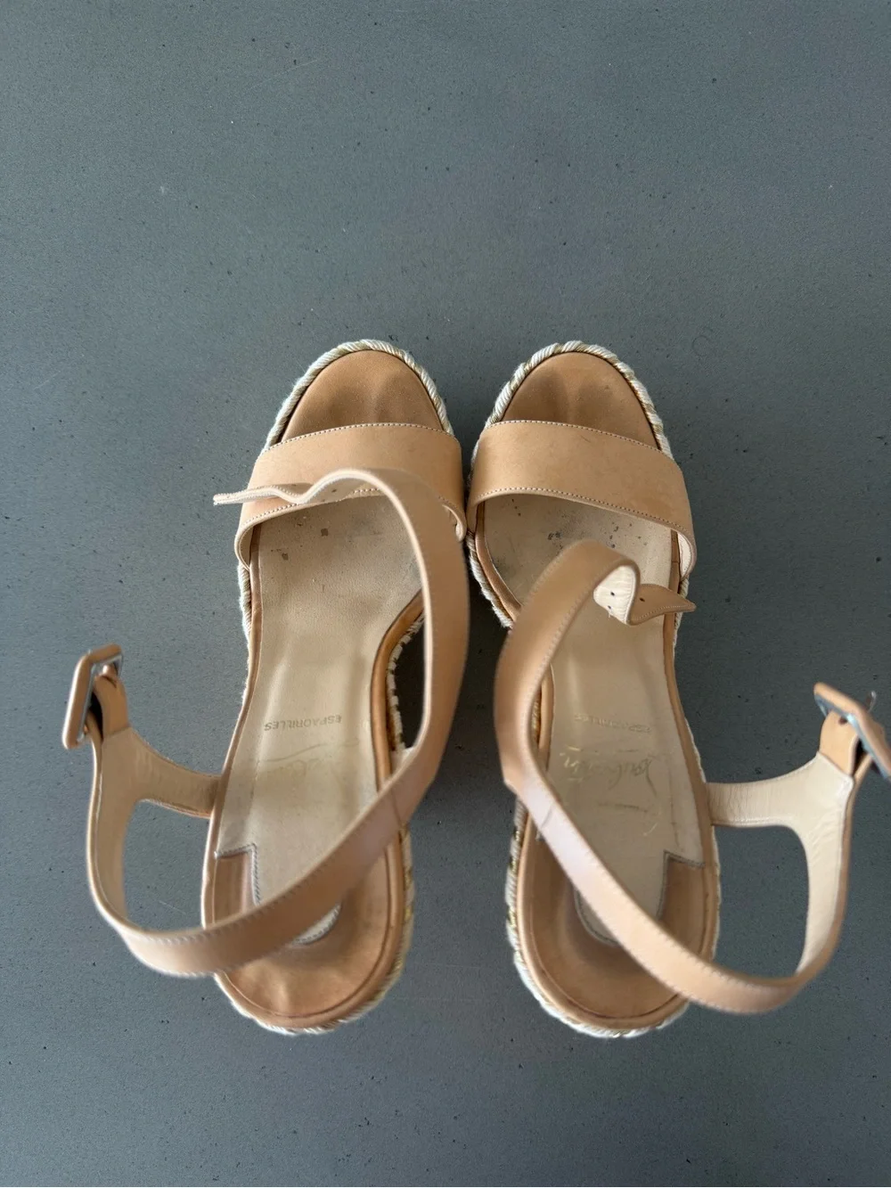 Women’s Tan Espadrille Wedge Sandals